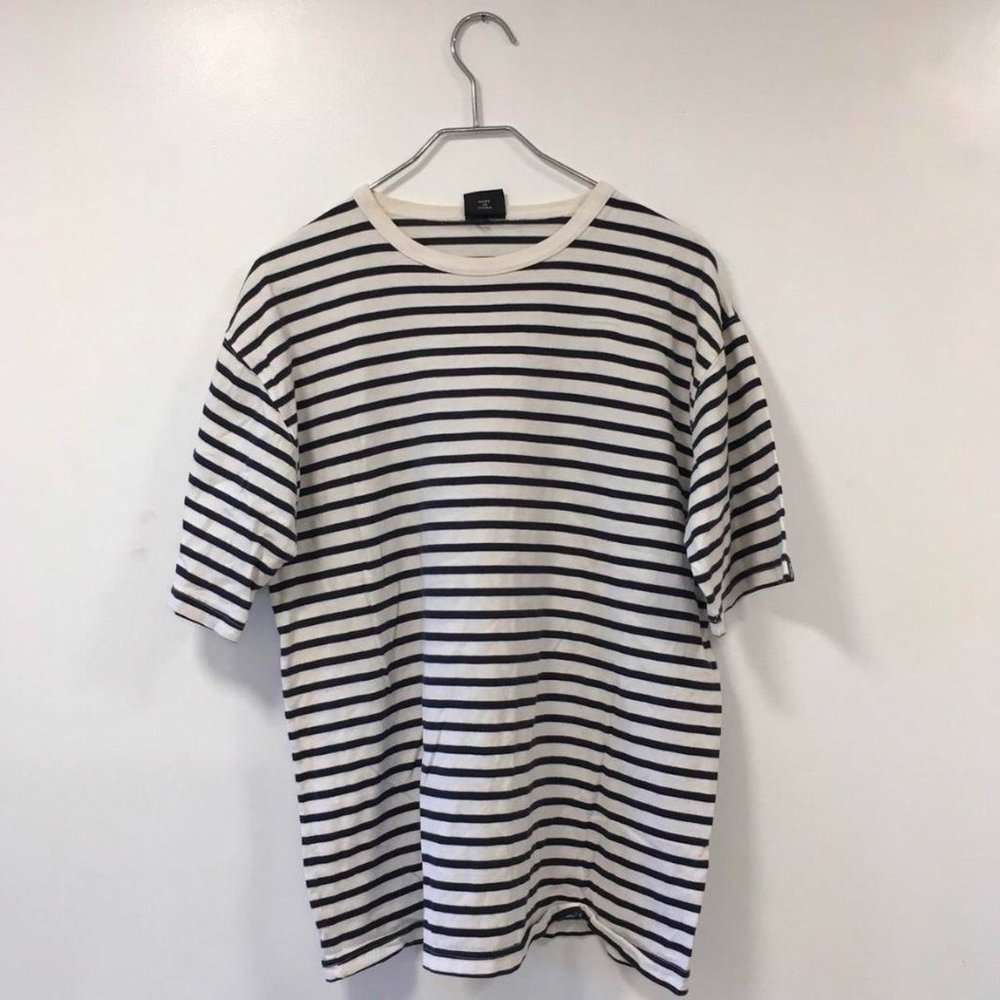 Vintage Black and White Striped Shirt